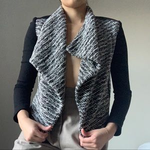 Alice + Olivia knit/leather jacket/cardigan